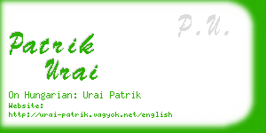 patrik urai business card